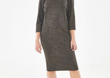 Midi φόρεμα σε animal print σχέδιο - RAVE - RAVE